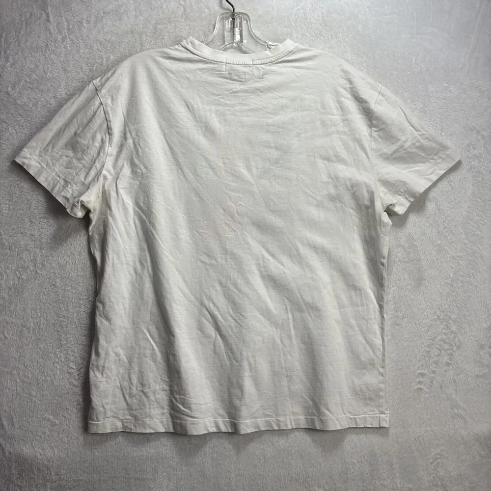 POLO RALPH LAUREN Men's White Classic Fit Graphic Logo Jersey T-Shirt M